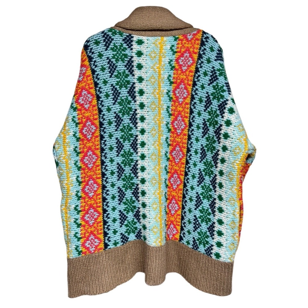 Anthropologie Carlotta Multicolored Shawl Cardigan Women's Size M/L - Picture 2 of 13